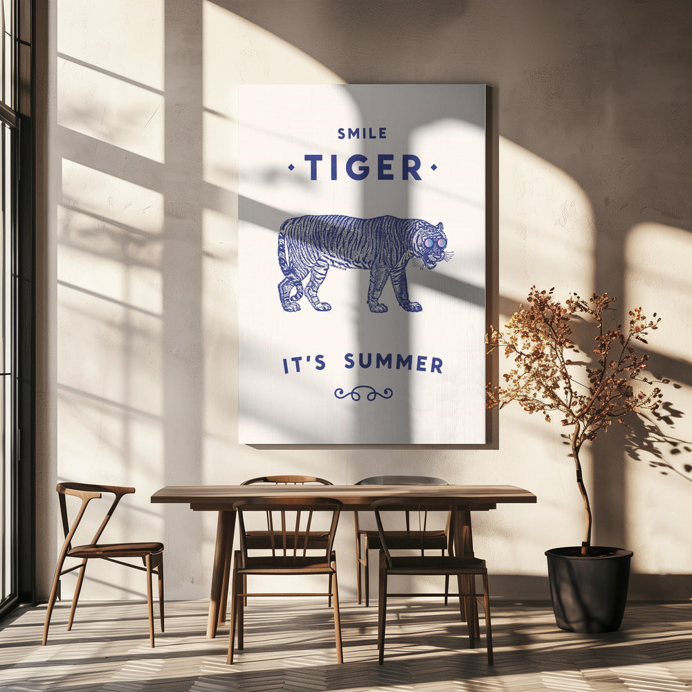 Smile Tiger Poster och Canvastavla