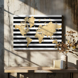 Detailed world map with cities, Harper Poster och Canvastavla