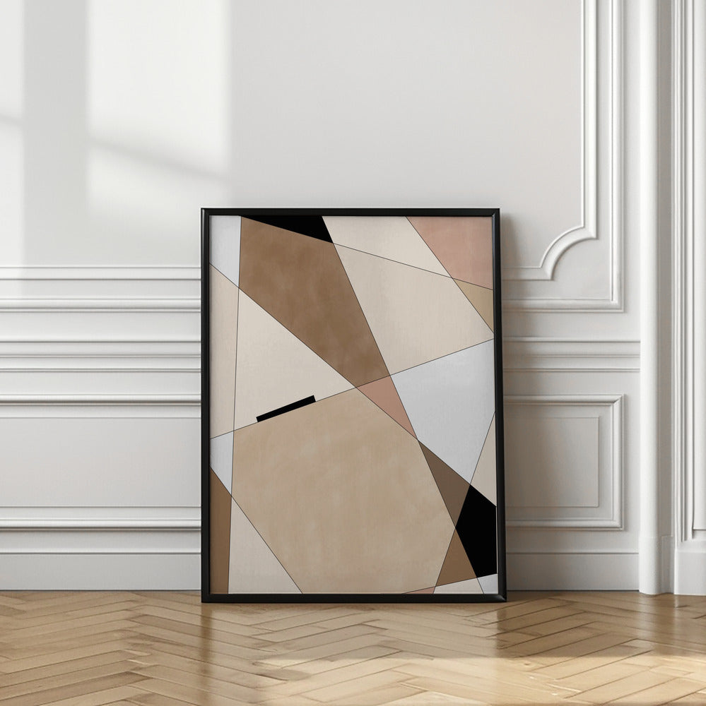 Geometric Beige art No.1 Poster och Canvastavla