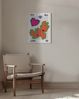 It's All Love '69 Bird Orange Poster och Canvastavla