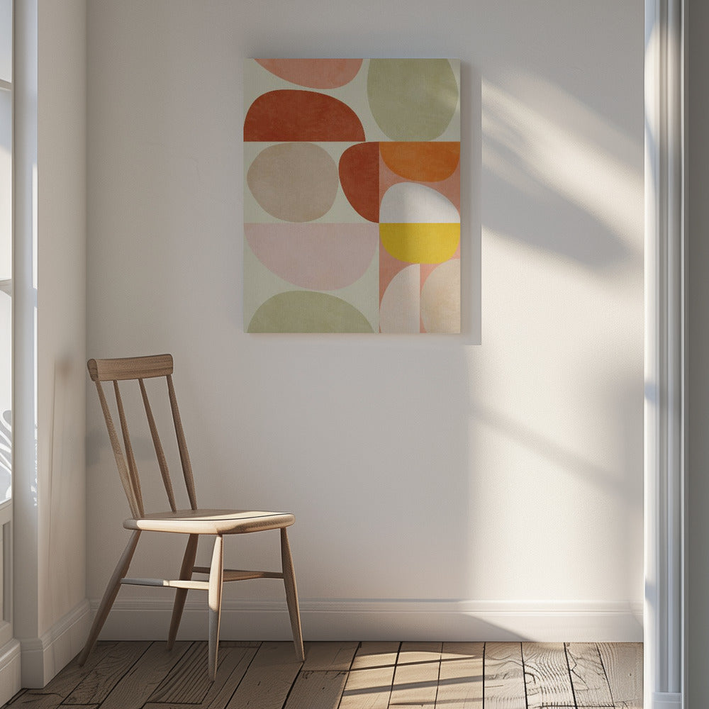 Pastel Geometry Poster och Canvastavla