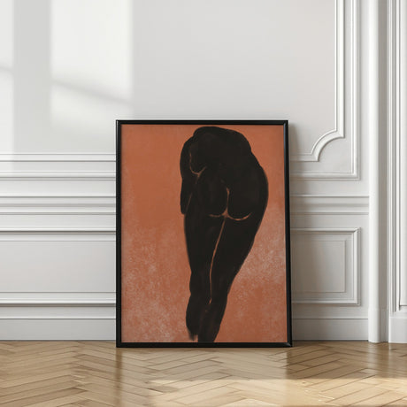 Bathing nude in black Poster och Canvastavla