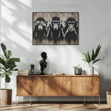 Three Wize Monkeys Poster och Canvastavla