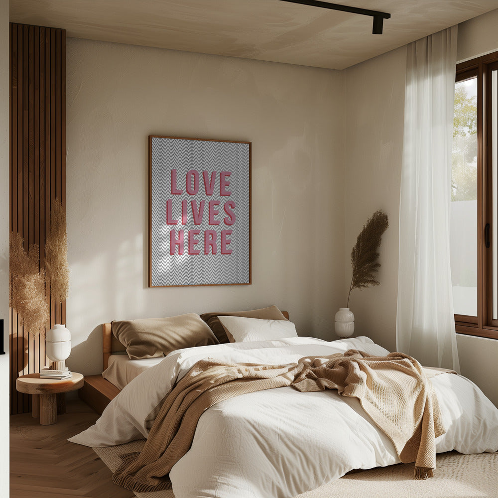 Love Lives Here Poster och Canvastavla