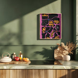 Flower of the Time - Purple Poster och Canvastavla