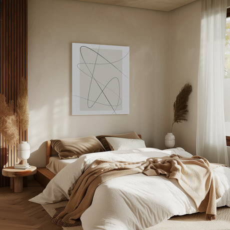 Beige Abstract Poster och Canvastavla