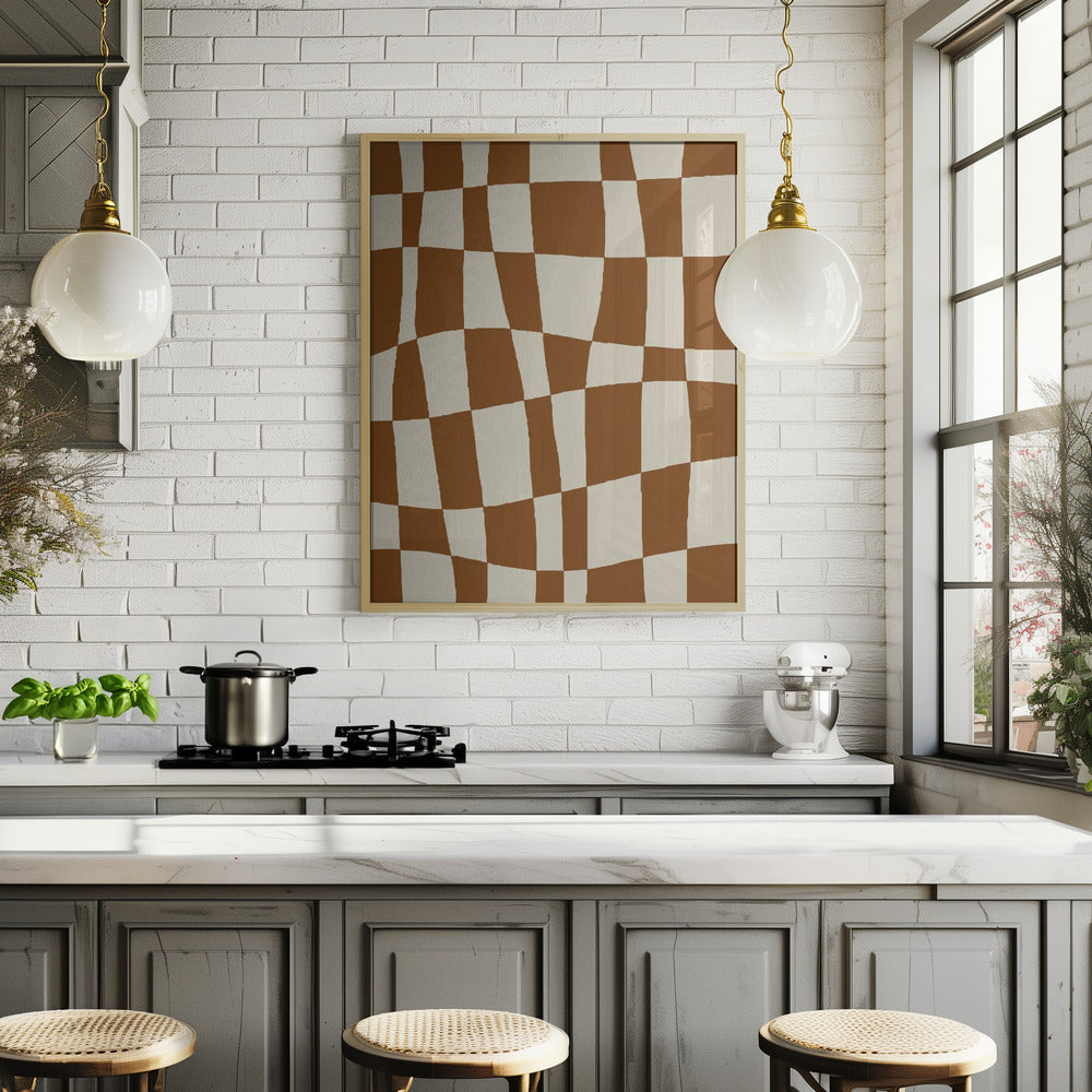 Minimal Checkerboard Poster och Canvastavla