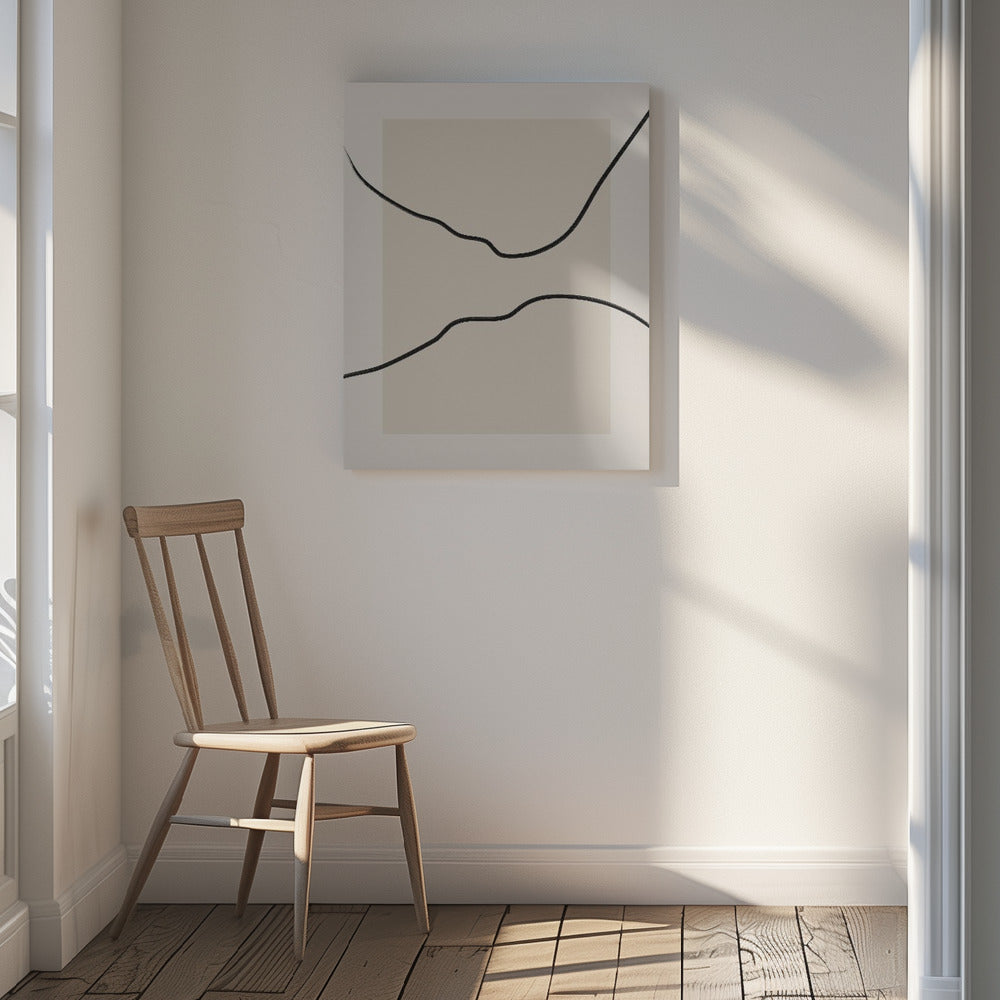 Soft Abstract Lines Art Poster och Canvastavla