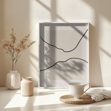 Soft Abstract Lines Art Poster och Canvastavla