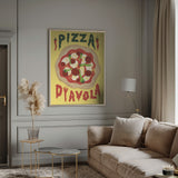 Pizza Diavola Poster och Canvastavla