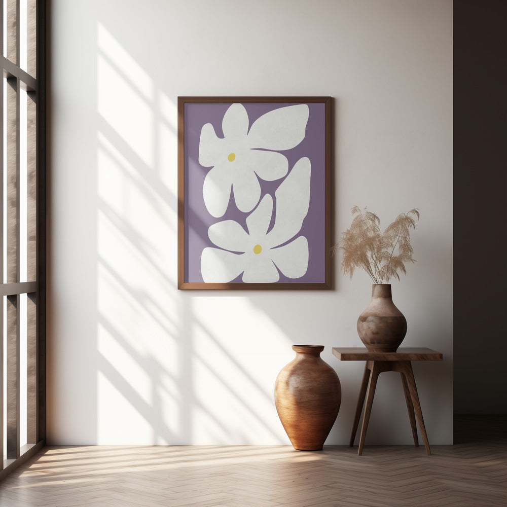 White Narcissus Flower Poster och Canvastavla