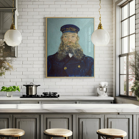 Vincent Van Gogh's Portrait of Postman Roulin (1888) Poster och Canvastavla