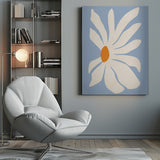 White Gerbera Flower Poster och Canvastavla