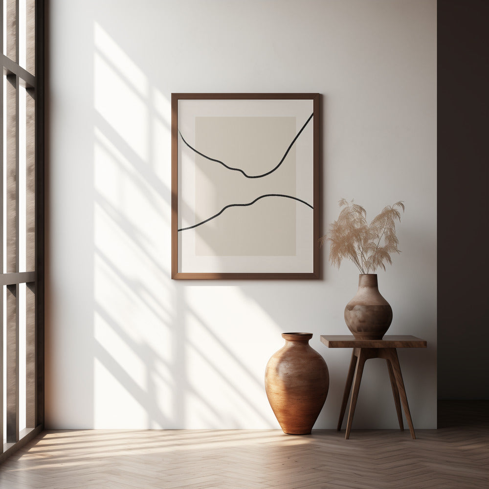 Soft Abstract Lines Art Poster och Canvastavla