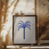 Blue Palm Poster och Canvastavla