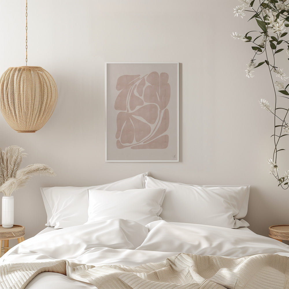 Beige Abstract Shapes Poster och Canvastavla