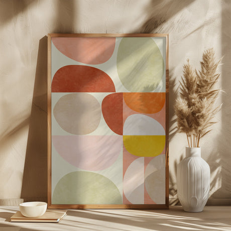 Pastel Geometry Poster och Canvastavla