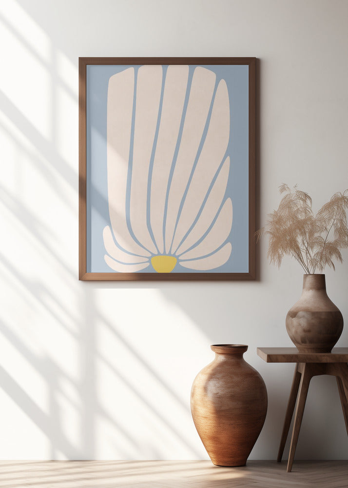 White Gerbera Flower Poster och Canvastavla