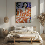 Woman In Striped Suit Poster och Canvastavla