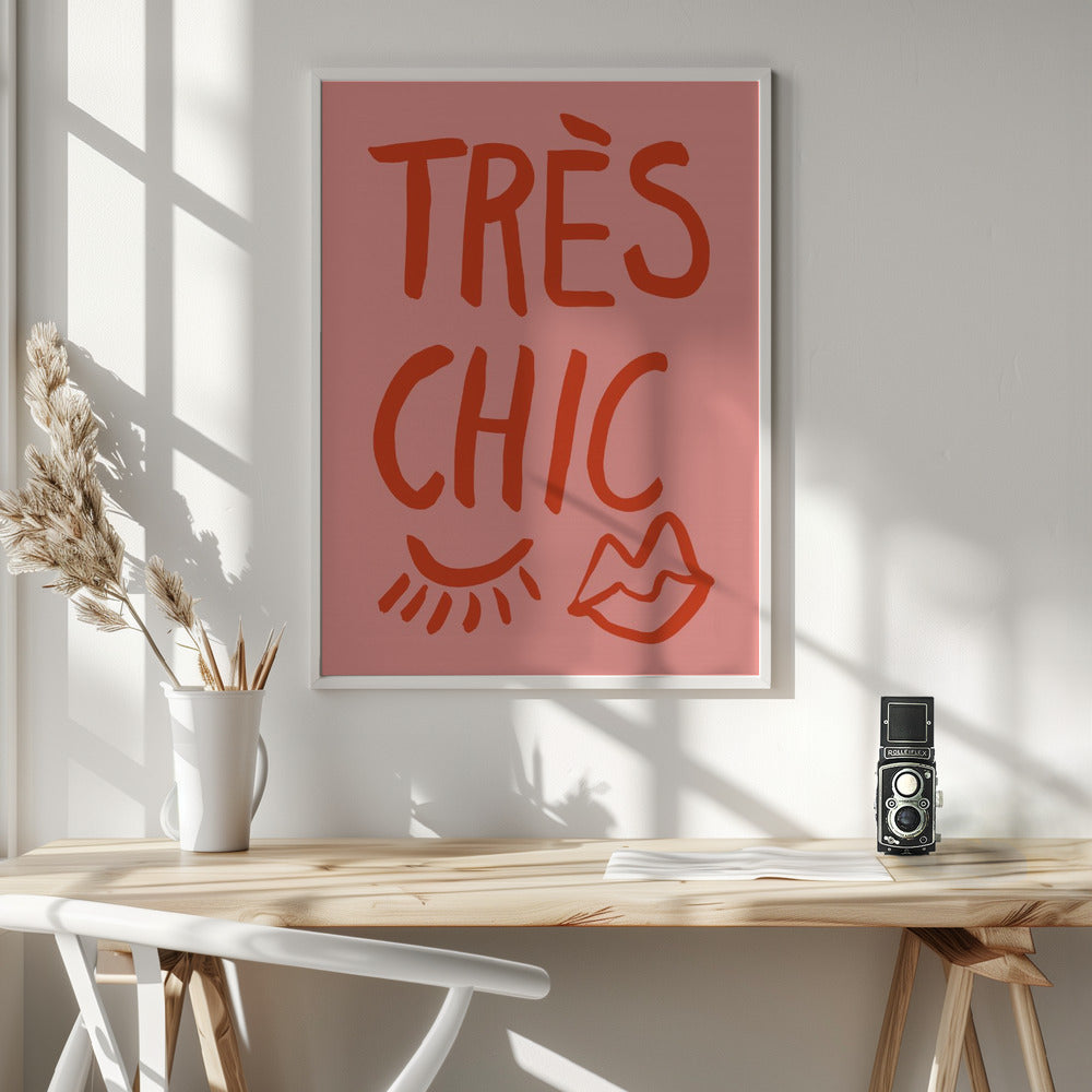 Très Chic Pink Poster och Canvastavla