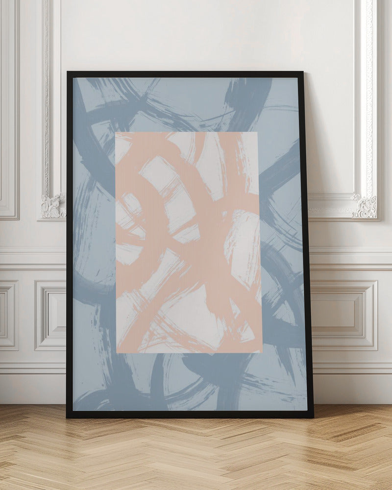 Abstract Brush Strokes 98A Poster och Canvastavla