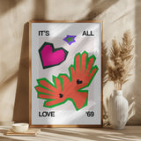 It's All Love '69 Bird Orange Poster och Canvastavla