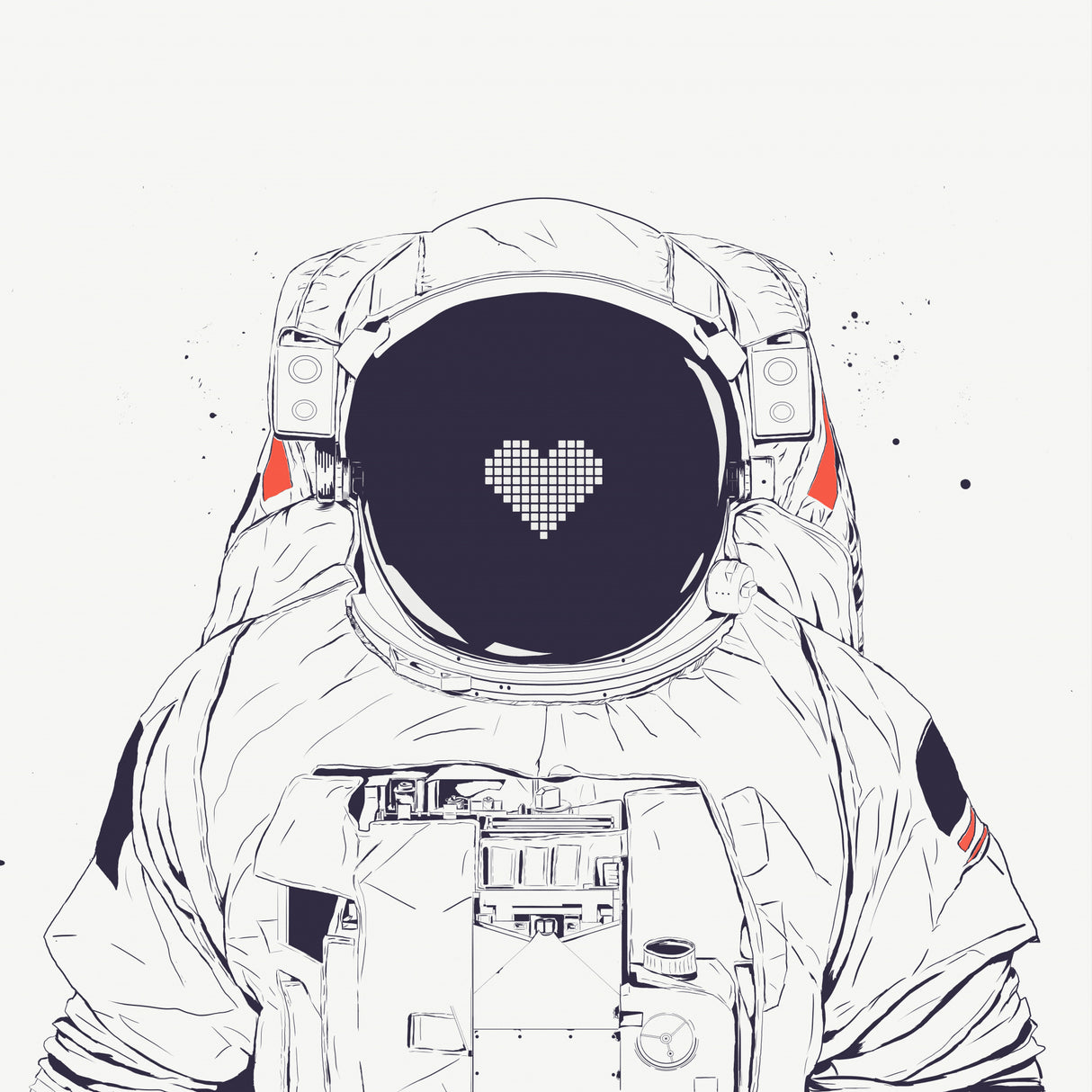 Astronaut love Poster och Canvastavla