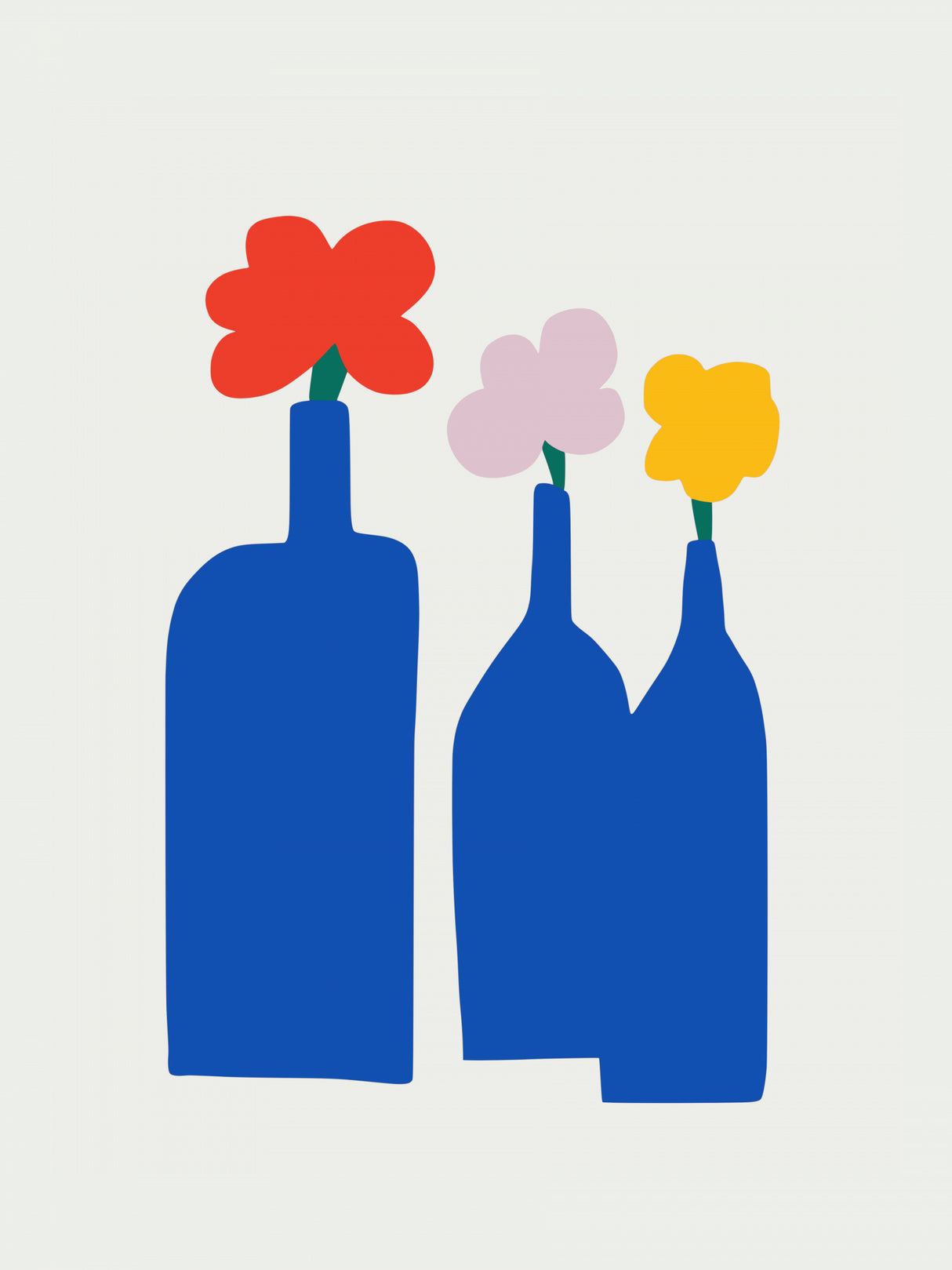 Blue Bottle Vase Poster och Canvastavla