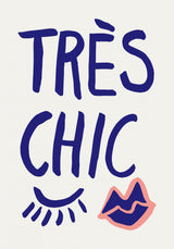 Tres Chic Blue Poster och Canvastavla