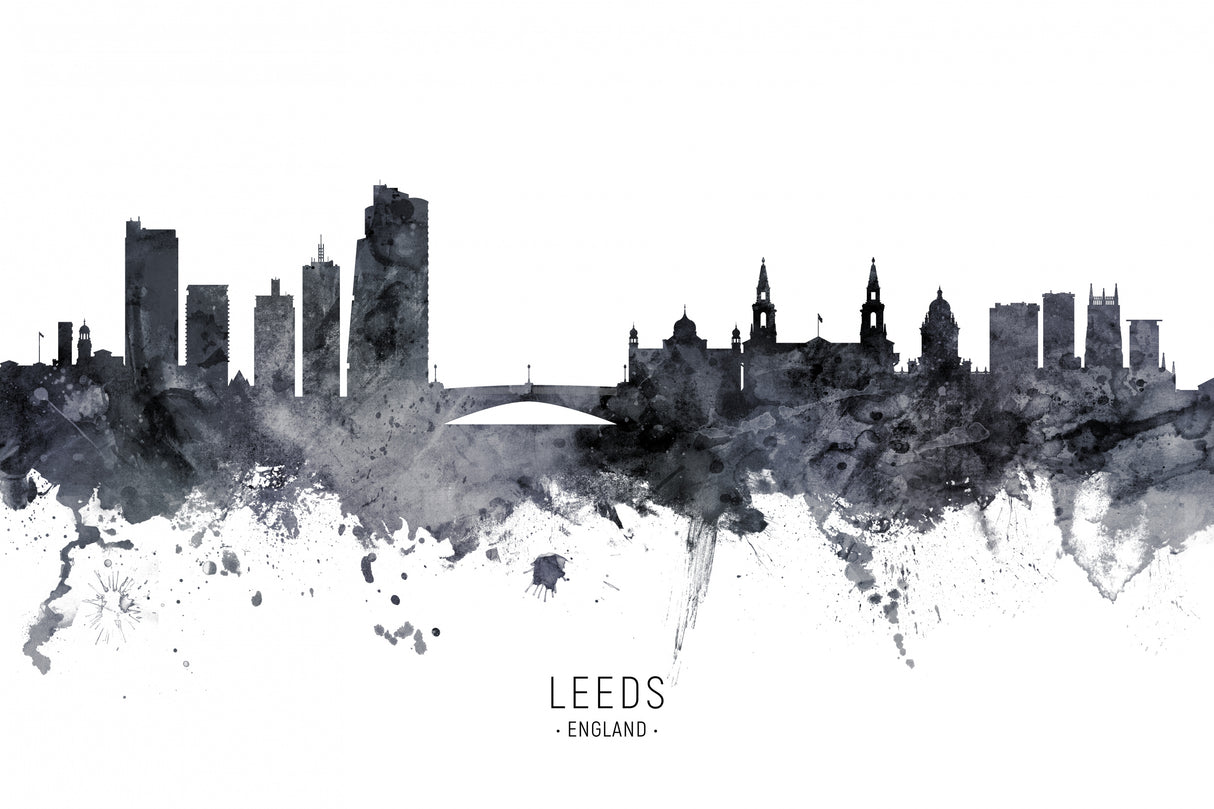 Leeds England Skyline Poster och Canvastavla