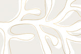 Abstract Twig White and Gold Poster och Canvastavla