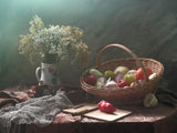 Still life with vegetable basket Poster och Canvastavla