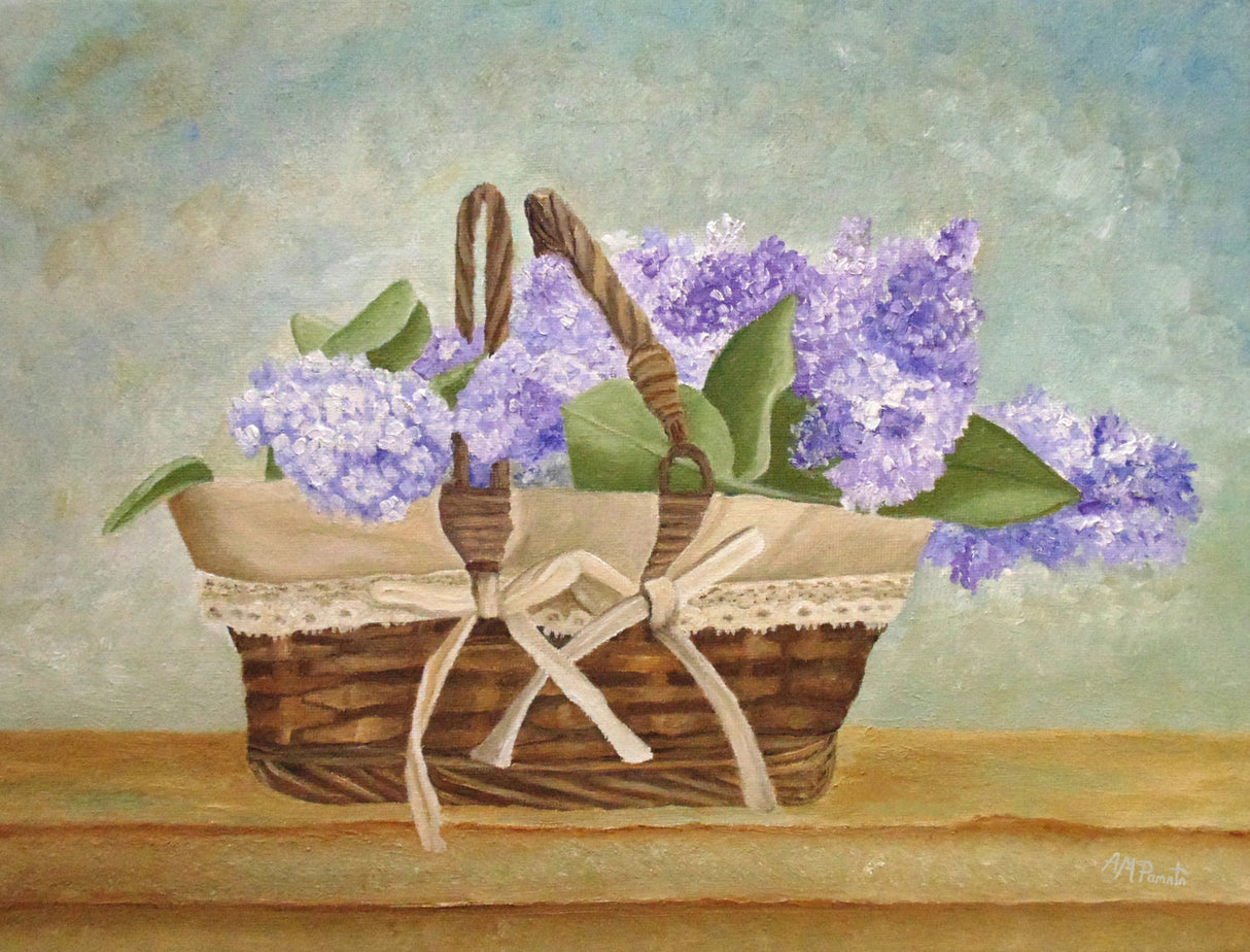 Basket of Lilacs Poster och Canvastavla