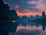 The Dawn of Li River Poster och Canvastavla