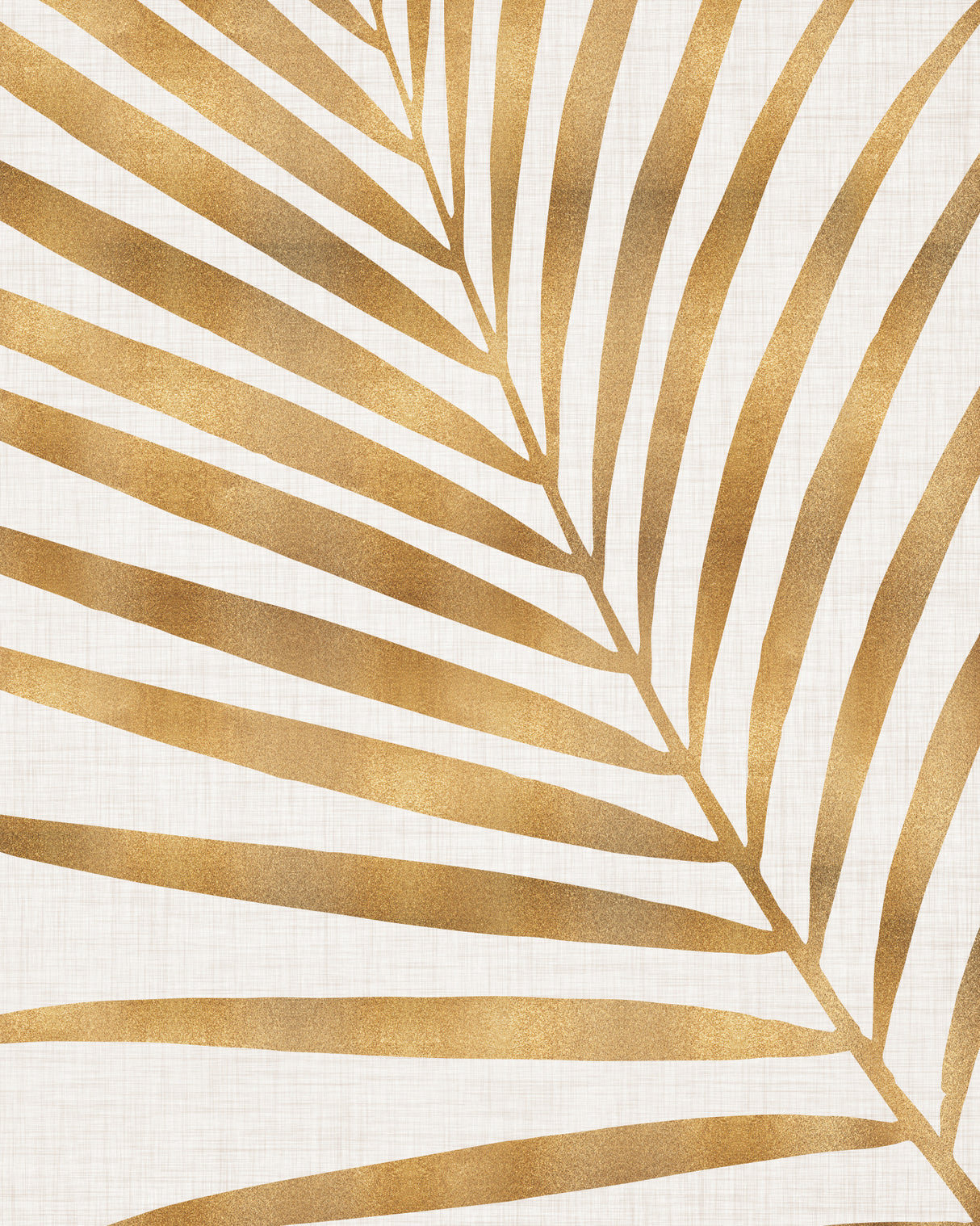 Gold Palm Leaf Poster och Canvastavla