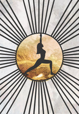 Black gold yoga sun 3 Poster och Canvastavla