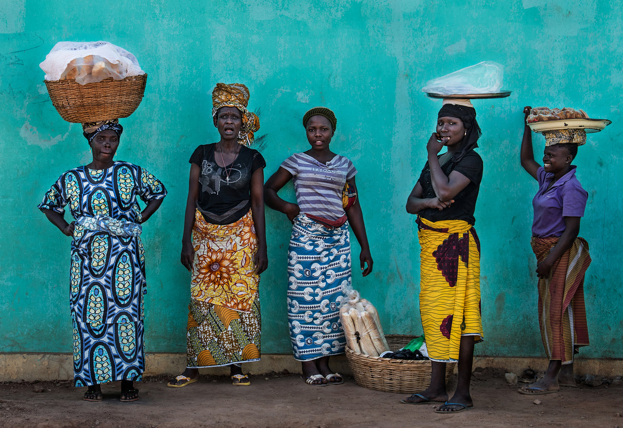 In a market in Benin. Poster och Canvastavla