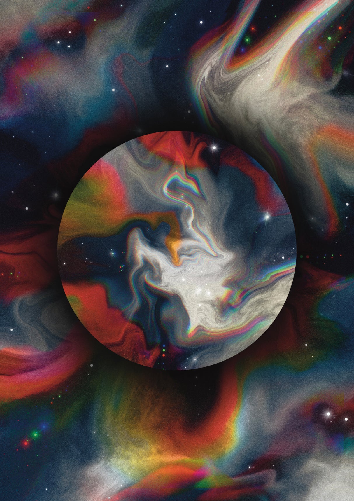 Cosmic Black Hole Planet Poster och Canvastavla