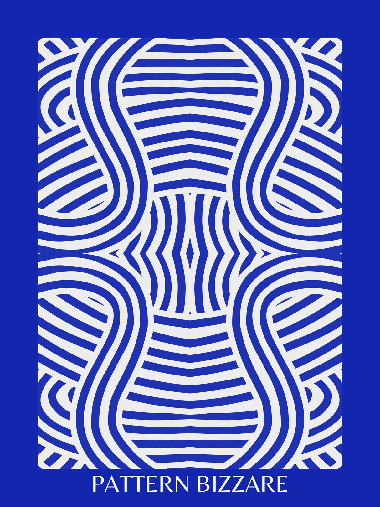 Blue Pattern Bizarre 2 Poster och Canvastavla