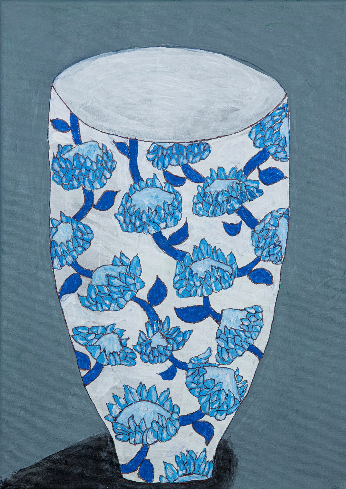 Blue Protea Vase Poster och Canvastavla