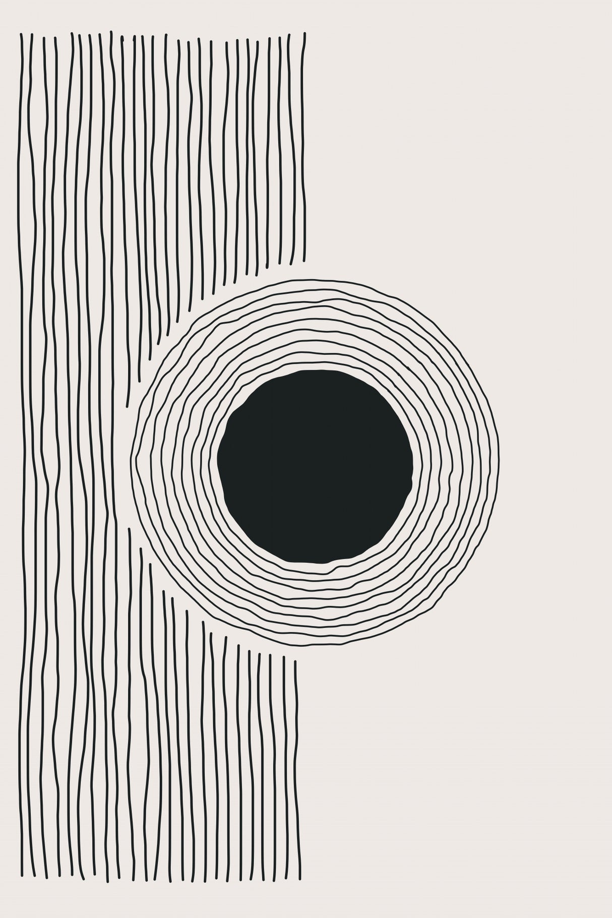 Minimal Circle Poster och Canvastavla