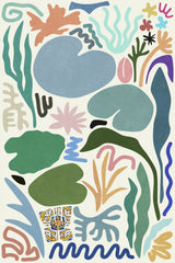 Lily Pond Colors and Shapes Poster och Canvastavla