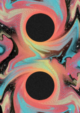 Psychedelic Black Hole Poster och Canvastavla