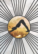 Black Gold Sun Yoga 4 Poster och Canvastavla