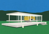 Ludwig Mies Van Der Rohe Farnsworth House Poster och Canvastavla