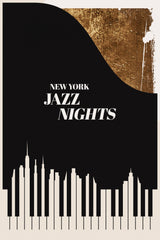 Jazz Nights Poster och Canvastavla