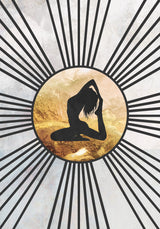 Black Gold Sun Yoga 6 Poster och Canvastavla