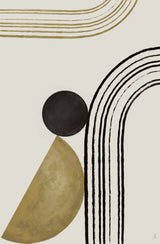 Scandi Gold Abstract Poster och Canvastavla