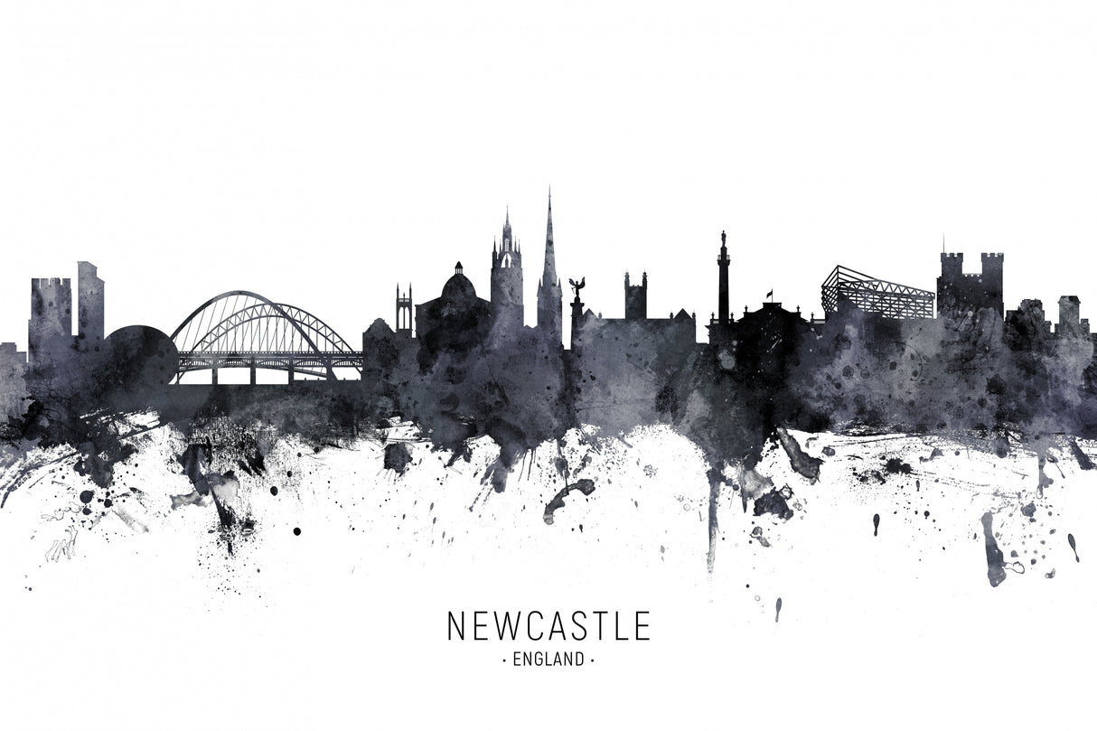 Newcastle England Skyline Poster och Canvastavla