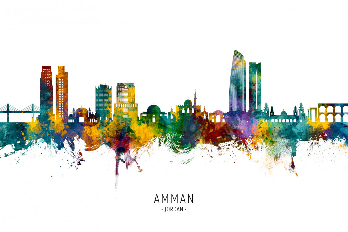 Amman Skyline Poster och Canvastavla